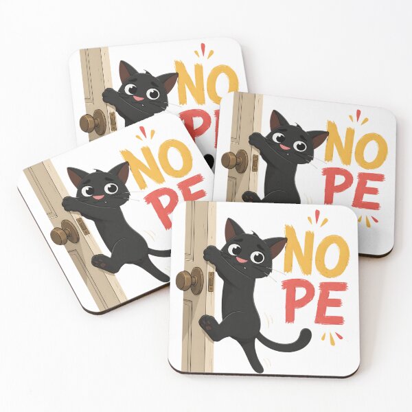Item preview, Funny Black Cat Nope Door designed and sold by Joseego.
