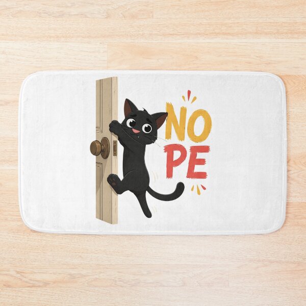 Item preview, Funny Black Cat Nope Door designed and sold by Joseego.