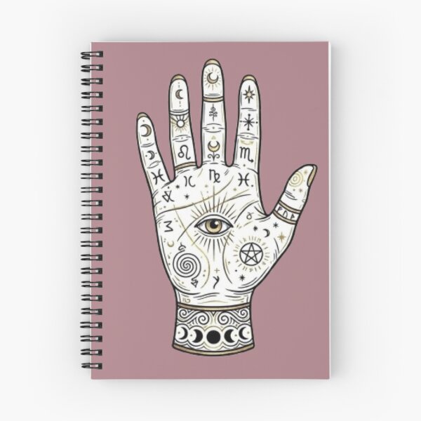 Item preview, Mystical Palmistry Hand with Evil Eye and Astrology Symbols designed and sold by Northern Glow Art.
