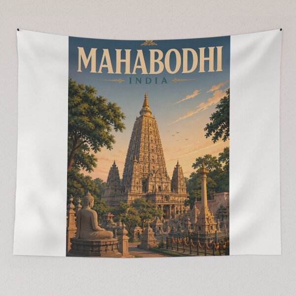 Item preview, Mahabodhi Temple Bodh Gaya Bihar India UNESCO Heritage designed and sold by Places On Earth.