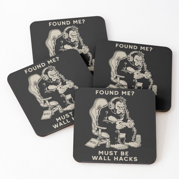 Item preview, Found Me? Must Be Wall Hacks – Funny Gamer Sasquatch Design designed and sold by JoRealm.