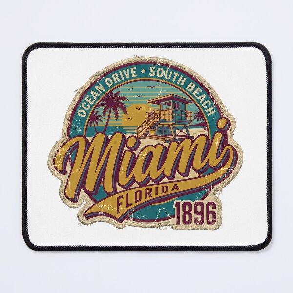 Item preview, Miami Florida Ocean Drive Vintage Beach Badge designed and sold by castillomiami.