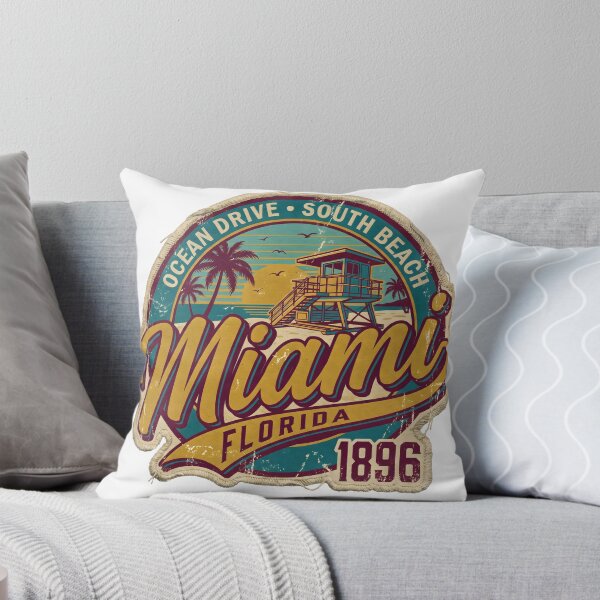 Item preview, Miami Florida Ocean Drive Vintage Beach Badge designed and sold by castillomiami.