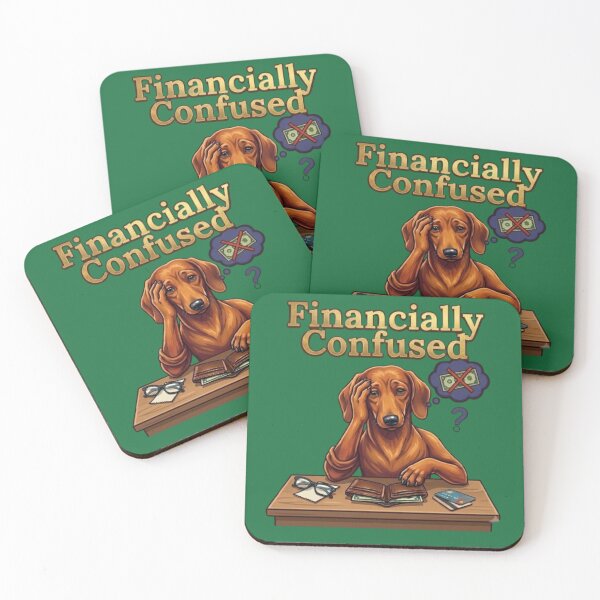 Item preview, Financially Confused Cute Dachshund Dog designed and sold by Northern Glow Art.