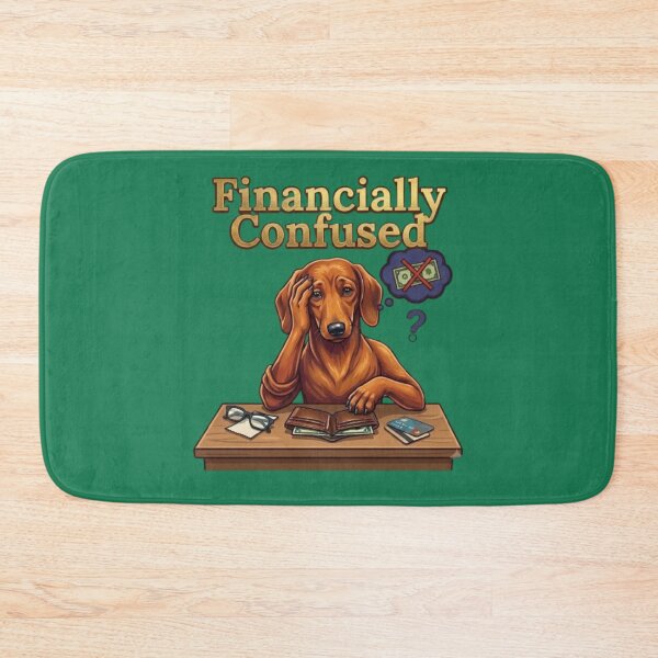 Item preview, Financially Confused Cute Dachshund Dog designed and sold by Northern Glow Art.