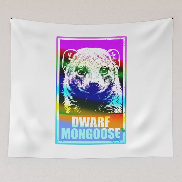 Item preview, Dwarf Mongoose Vintage Wildlife Poster | Retro Animal Illustration [typeB] designed and sold by LOVEARTDESIGN.