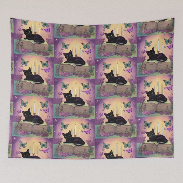 Item preview, Curled Up with Magic | For readers, dreamers, and black cat believers. designed and sold by CarmaQuanTarot.
