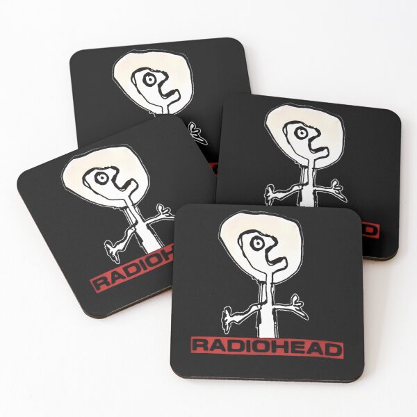 Item preview, Radiohead Red Label Alien Figure Music Merchandise designed and sold by Modern Relics Studio.