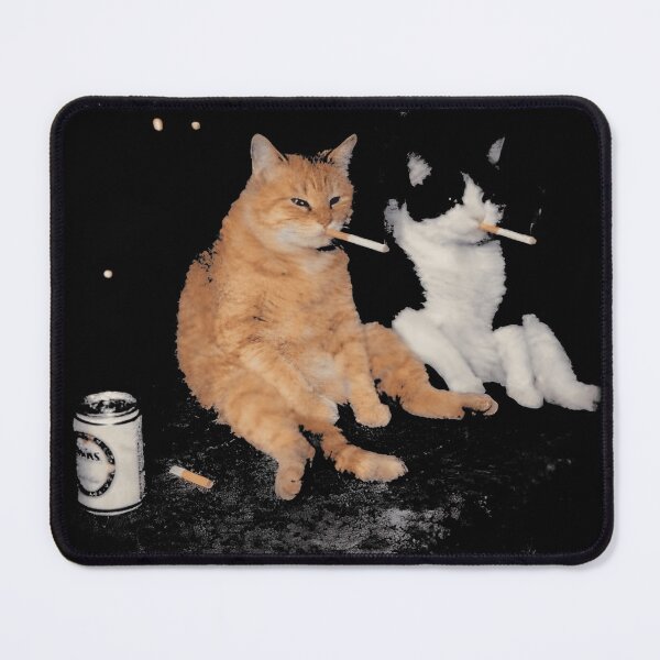 Item preview, Funny Smoking Cats Drinking Beer Meme Vintage T-Shirt designed and sold by hejrawli.