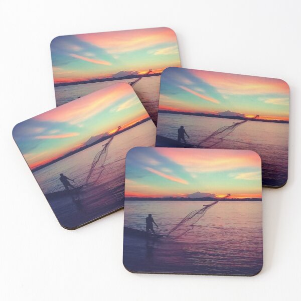 Item preview, Fisherman at Sunset on the River designed and sold by KaleidoscopeMeg.