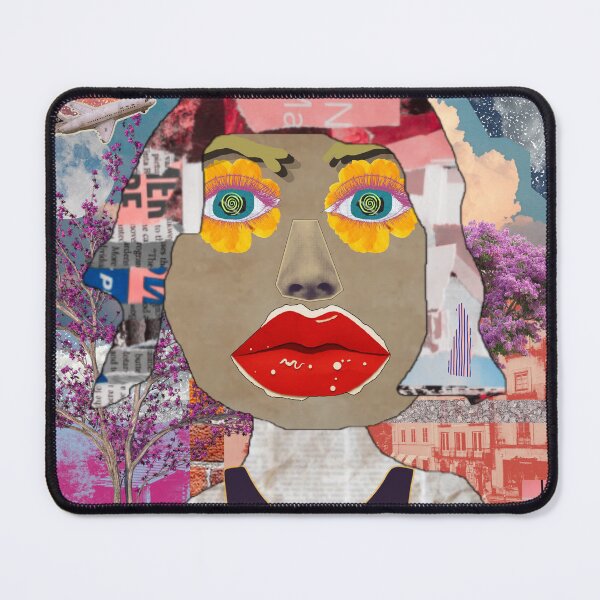 Item preview, Surreal Flower Eye Collage Portrait designed and sold by darametzgerart.