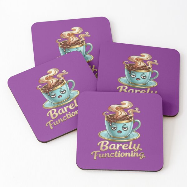 Item preview, Barely Functioning Funny Coffee Cup Tired Morning Meme designed and sold by Northern Glow Art.