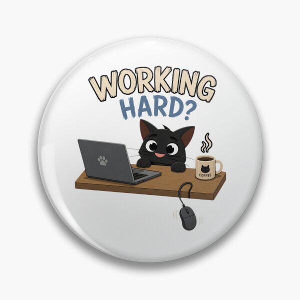 Item preview, Funny Black Cat Working Hard Laptop designed and sold by Joseego.