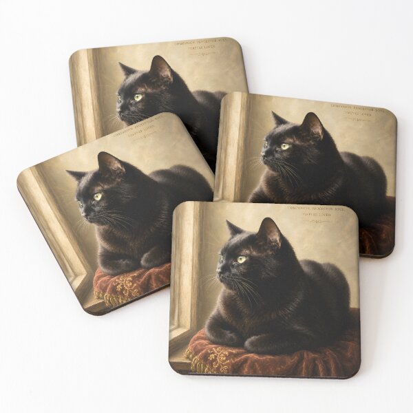 Item preview, Black Cat Memorial Portrait – Forever Loved designed and sold by ttrimm.
