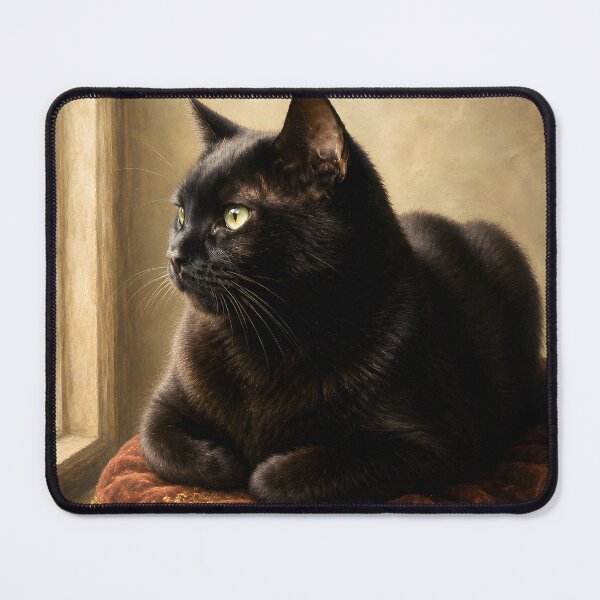 Item preview, Black Cat Memorial Portrait – Forever Loved designed and sold by ttrimm.