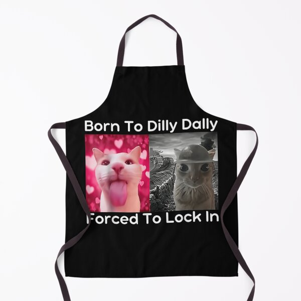Item preview, Born To Dilly Dally Forced To Lock In Funny Cat Meme T-Shirt designed and sold by hejrawli.