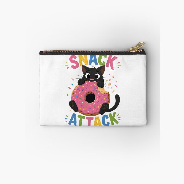 Item preview, Cute Black Cat Snack Attack Donut designed and sold by Joseego.