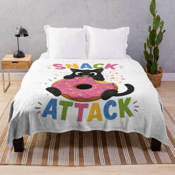 Item preview, Cute Black Cat Snack Attack Donut designed and sold by Joseego.