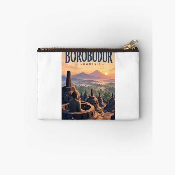 Item preview, Borobudur Temple Central Java Indonesia with Mount Merapi Sunrise designed and sold by Aryabek.
