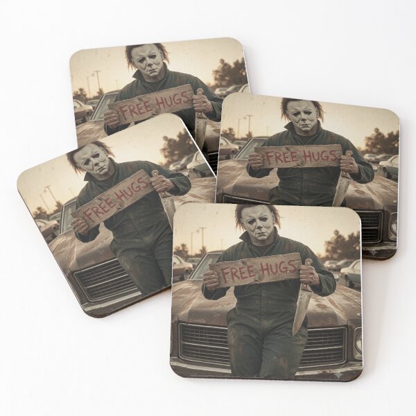 Item preview, Michael Myers Tshirts Funny Halloween Free Hugs designed and sold by Dibarassi.