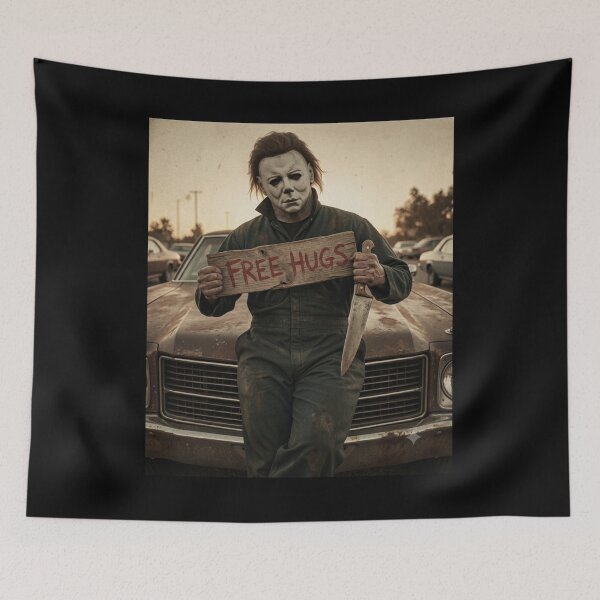Item preview, Michael Myers Tshirts Funny Halloween Free Hugs designed and sold by Dibarassi.