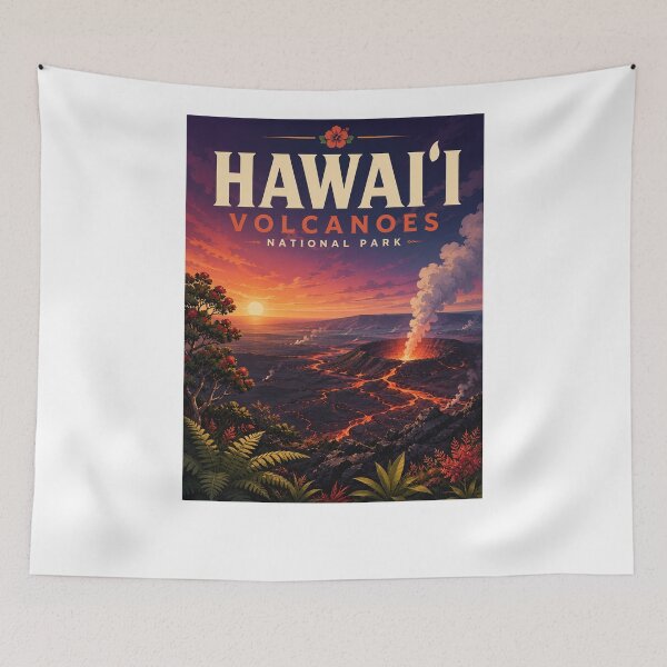 Item preview, Hawaii Volcanoes National Park Kilauea and Halemaumau Crater designed and sold by Aryabek.