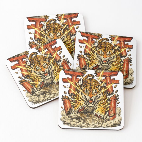 Item preview, The Tiger of the Broken Torii | Japanese Ukiyo-e Tiger Art designed and sold by Substance_life.