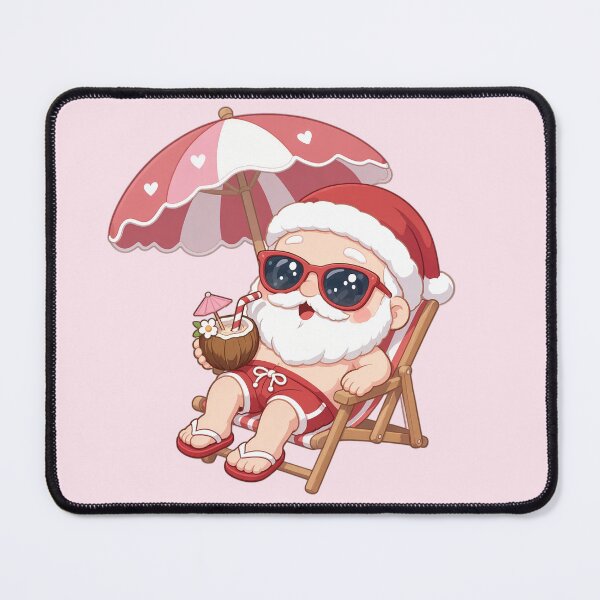 Item preview, Cute Santa Claus Summer Vacation Tropical Beach Holiday designed and sold by jo-e-basta.
