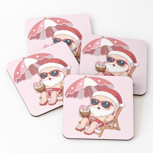 Item preview, Cute Santa Claus Summer Vacation Tropical Beach Holiday designed and sold by jo-e-basta.
