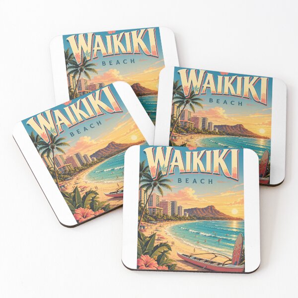 Item preview, Waikiki Beach and Diamond Head Honolulu Oahu Hawaii designed and sold by Aryabek.