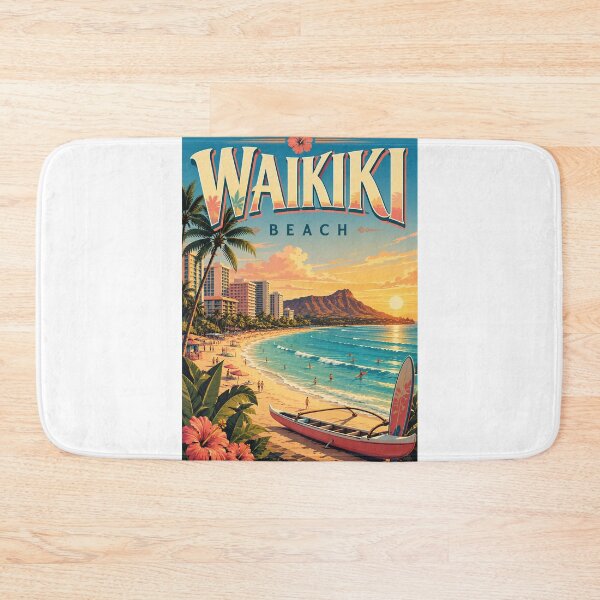 Item preview, Waikiki Beach and Diamond Head Honolulu Oahu Hawaii designed and sold by Aryabek.