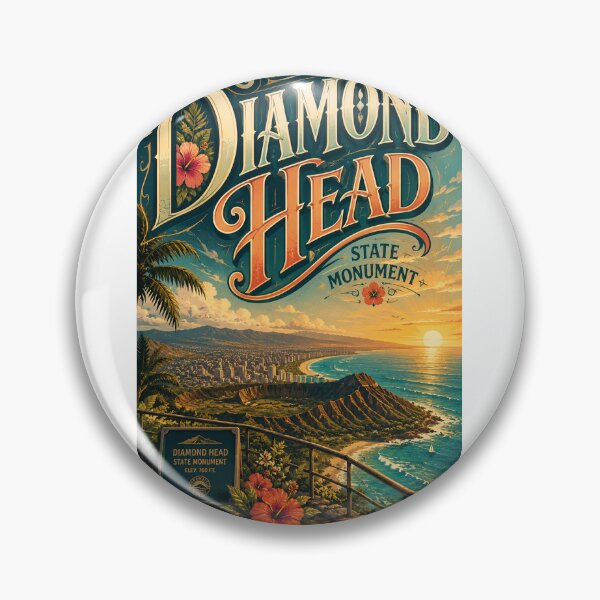 Item preview, Diamond Head State Monument Overlooking Honolulu Oahu Hawaii designed and sold by Aryabek.