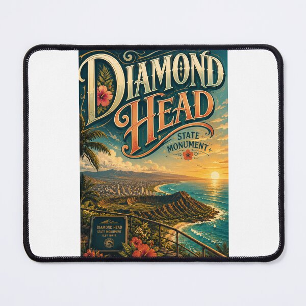 Item preview, Diamond Head State Monument Overlooking Honolulu Oahu Hawaii designed and sold by Aryabek.