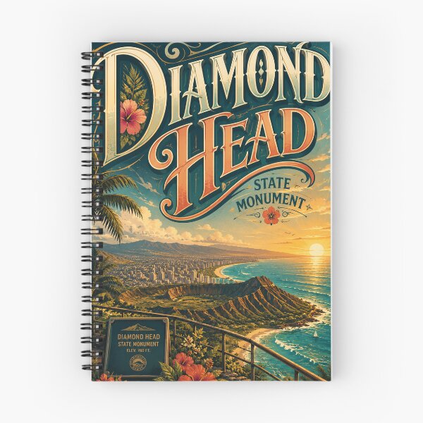 Item preview, Diamond Head State Monument Overlooking Honolulu Oahu Hawaii designed and sold by Aryabek.