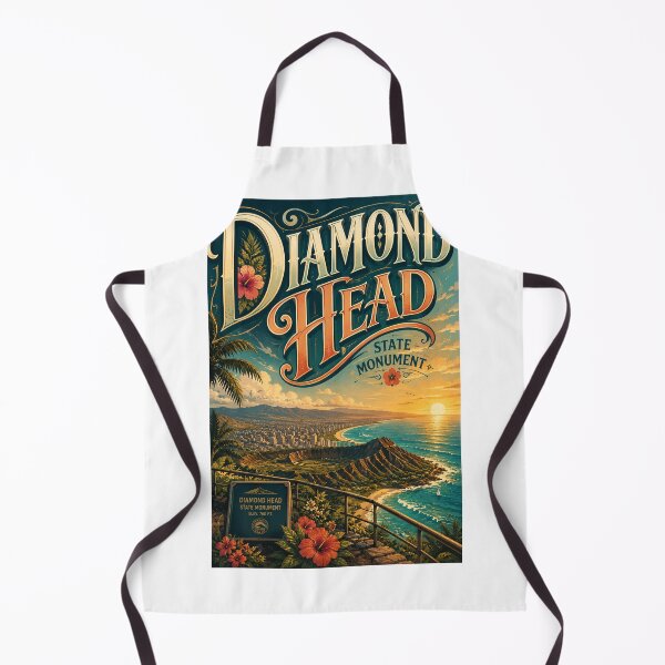 Item preview, Diamond Head State Monument Overlooking Honolulu Oahu Hawaii designed and sold by Aryabek.