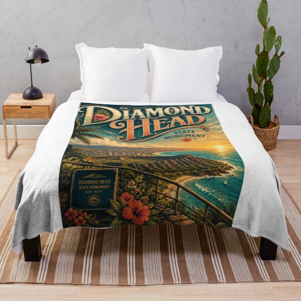Item preview, Diamond Head State Monument Overlooking Honolulu Oahu Hawaii designed and sold by Aryabek.