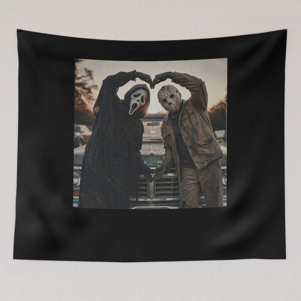Item preview, Halloween Tshirts Jason Voorhees Ghostface Heart Hands designed and sold by Dibarassi.