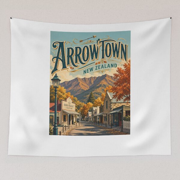 Item preview, Historic Arrowtown Otago Beneath the Remarkables New Zealand designed and sold by Aryabek.