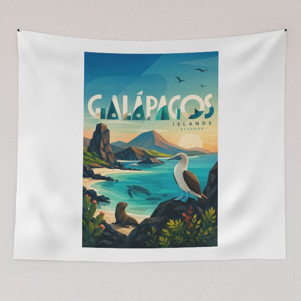 Item preview, Galapagos Islands Ecuador Blue Footed Booby and Marine Wildlife designed and sold by Aryabek.