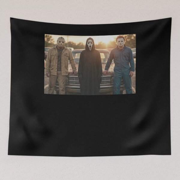 Item preview, Halloween Tshirts Jason Voorhees Michael Myers Ghostface Funny Slasher designed and sold by Dibarassi.