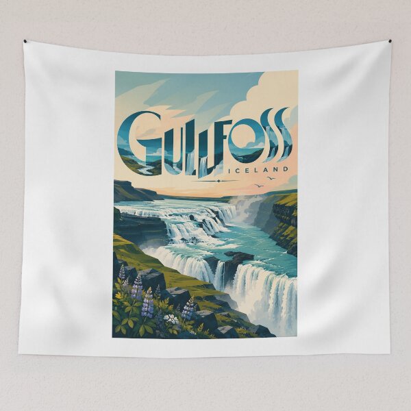 Item preview, Gullfoss Waterfall and Golden Circle Landscape Iceland designed and sold by Aryabek.