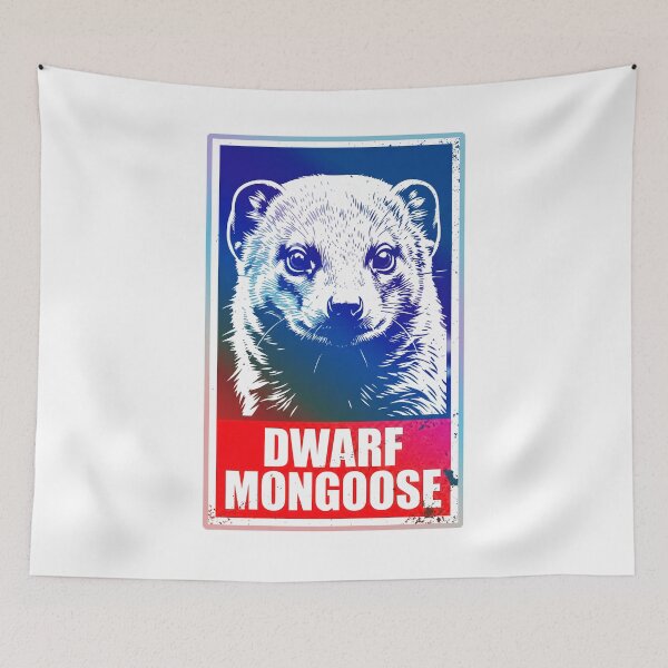 Item preview, Dwarf Mongoose Vintage Wildlife Poster | Retro Animal Illustration [typeC] designed and sold by LOVEARTDESIGN.