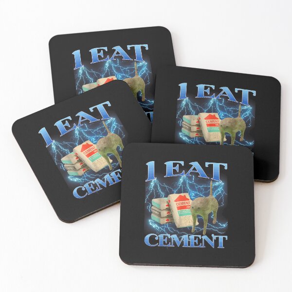 Item preview, I Eat Cement Funny Cat Meme Gen Z Brainrot Humor T-Shirt designed and sold by hejrawli.