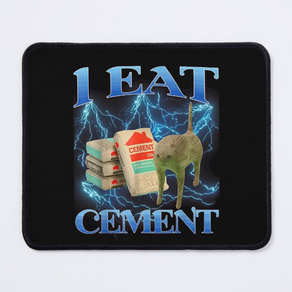 Item preview, I Eat Cement Funny Cat Meme Gen Z Brainrot Humor T-Shirt designed and sold by hejrawli.