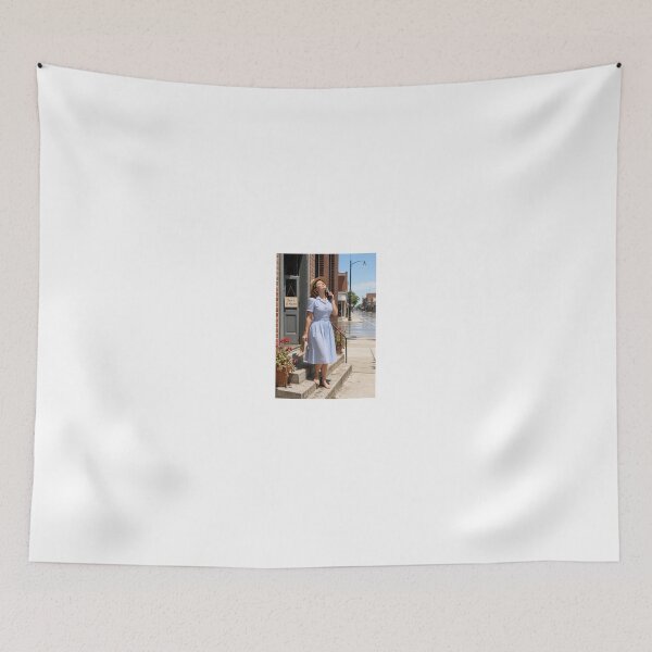 Item preview, Woman in blue dress on dog days of summer designed and sold by CathryneDelamort.