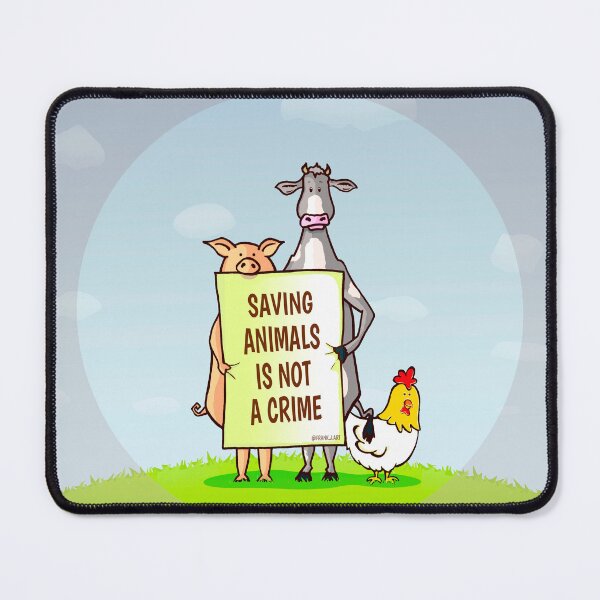 Item preview, Pig, Cow and Chicken - Saving Animals is not a Crime designed and sold by Frank J. Art.