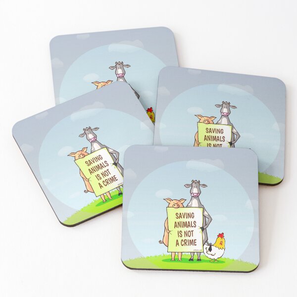 Item preview, Pig, Cow and Chicken - Saving Animals is not a Crime designed and sold by Frank J. Art.