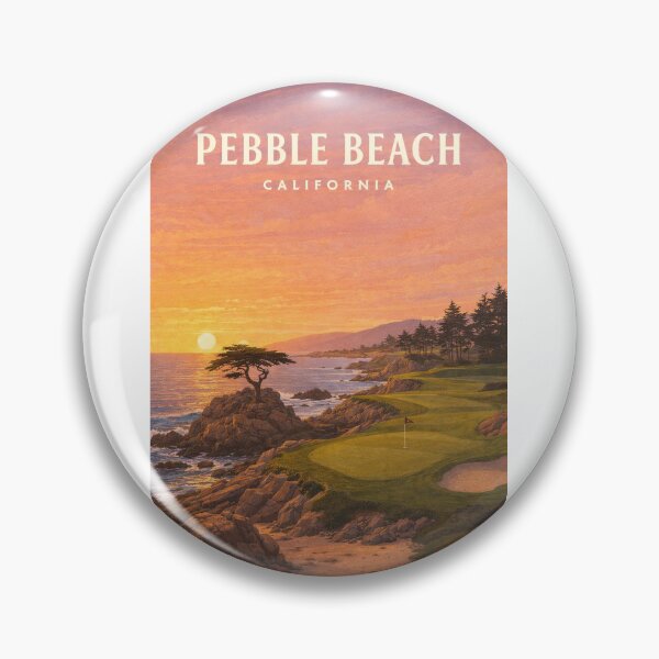 Item preview, Pebble Beach Monterey Peninsula California Coastal Golf Landscape designed and sold by Aryabek.
