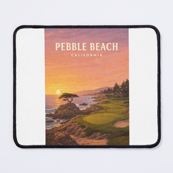 Item preview, Pebble Beach Monterey Peninsula California Coastal Golf Landscape designed and sold by Aryabek.