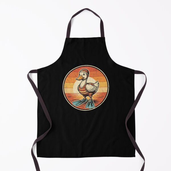 Item preview, Retro Cybernetic Swimmer Duck Vintage Badge designed and sold by DuckOddity.